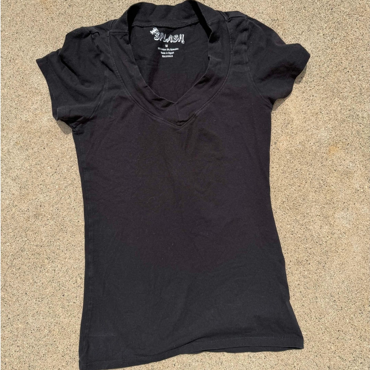 Black Vintage Y2k Top Size Medium Brand Splash